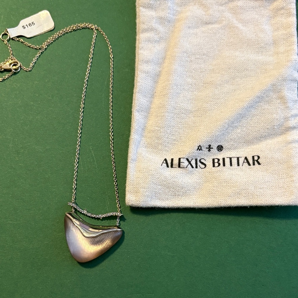 Alexis Bittar crystal and lucite necklace.